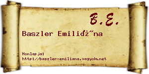 Baszler Emiliána névjegykártya